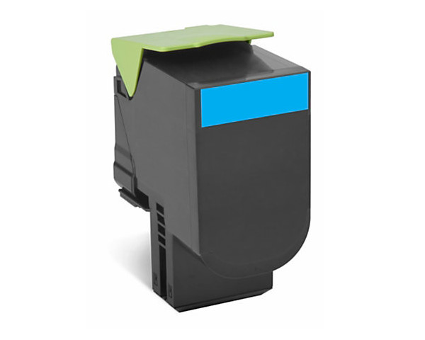 Remanufactured Lexmark 80C1HC0 toner cartridge - cyan