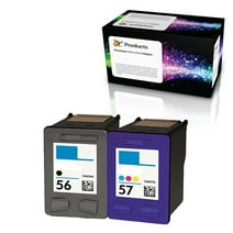 Remanufactured OCProducts for HP 56 and HP 57 Ink Cartridge for PSC 1315 2410 Officejet 6110 Deskjet 450 PhotoSmart 7150 7260 Printers (1 Black 1 Color)