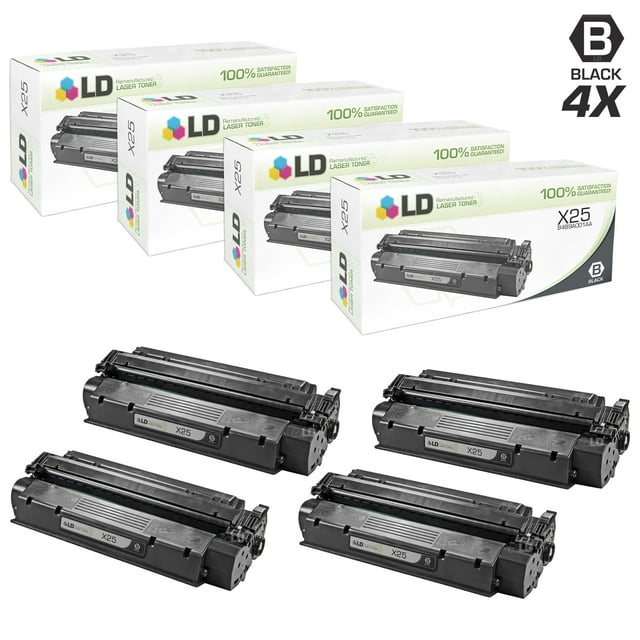 Remanufactured Toner Cartridge Replacement for Canon X25 8489A001AA (Black, 4-Pack)