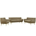 thumbnail image 1 of Modway Remark 3 Piece Sofa Set in Brown, 1 of 7