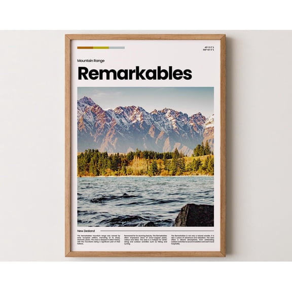 Remarkables Poster, Remarkables Print, Remarkables Photo, Remarkables Art, New Zealand Poster, New Zealand Print, Travel Poster Gift, 16x24 UNFRAMED
