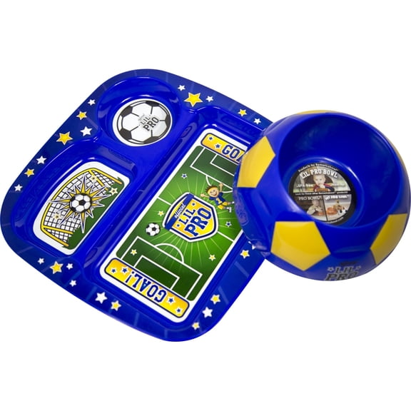 Lil Pro Dish Set - Soccer - Blue