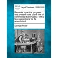 thumbnail image 1 of Remarks Upon the Progress and Present State of the Law of Commercial Bankruptcy : With a Few Suggestions for Its Amendment. (Paperback), 1 of 1