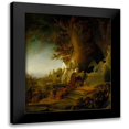 thumbnail image 1 of Rembrandt 12x14 Black Modern Framed Museum Art Print Titled - Christ and St Mary Magdalen at the Tomb, 1 of 5