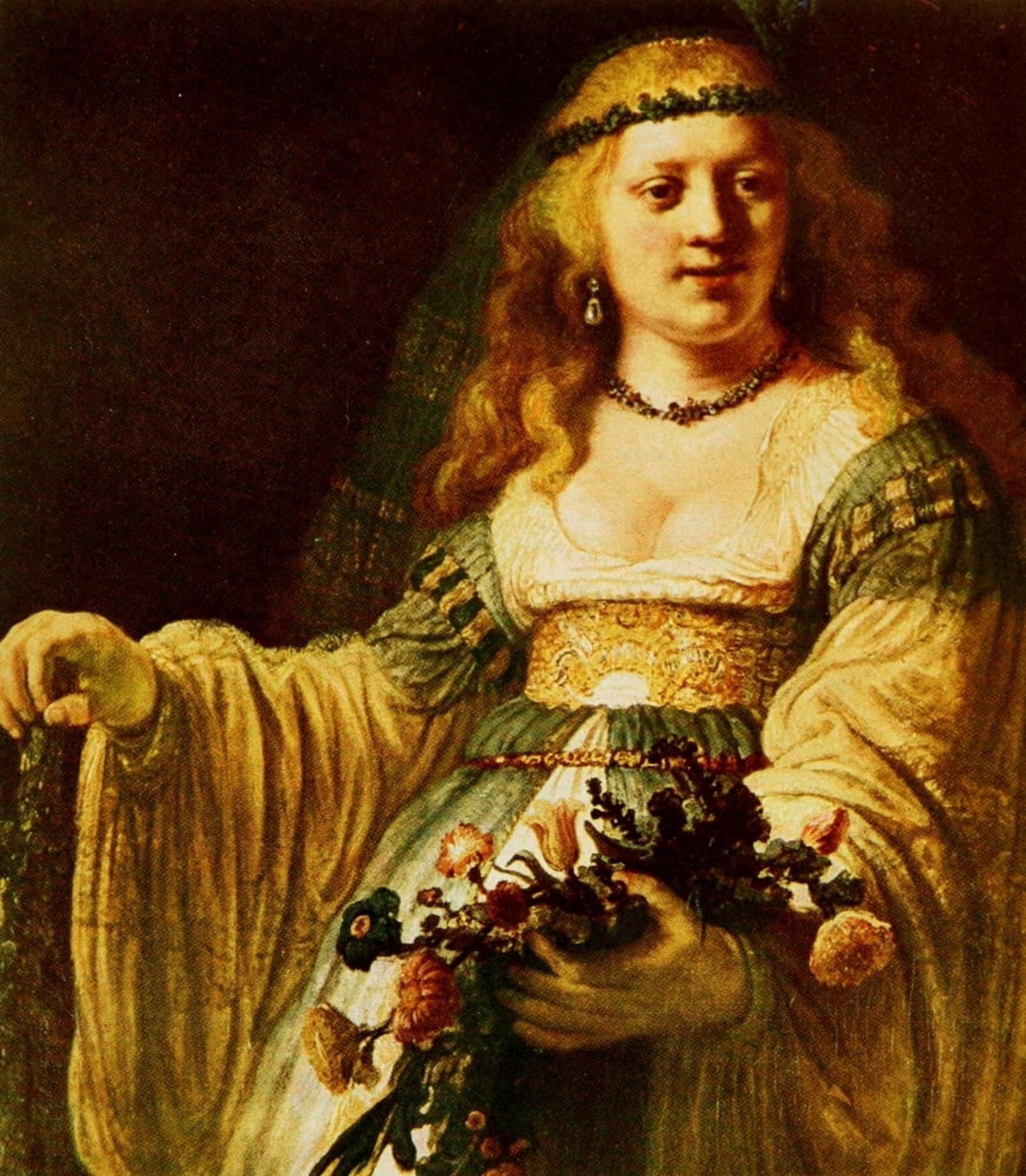 Rembrandt 1900 Saskia en Flore Canvas Art - Rembrandt (18 x 24)