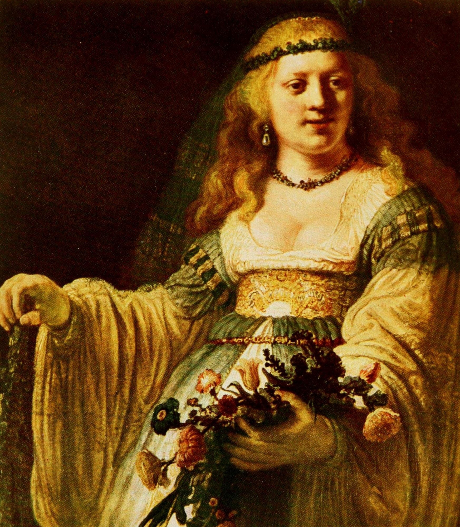 Rembrandt 1900 Saskia en Flore Canvas Art - Rembrandt (24 x 36)