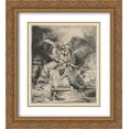 thumbnail image 1 of Rembrandt 2x Matted 20x22 Gold Ornate Framed Art Print 'Abraham's Sacrifice', 1 of 2