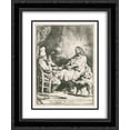 thumbnail image 1 of Rembrandt 2x Matted 20x24 Black Ornate Framed Art Print 'Christ at Emmaus', 1 of 2