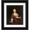 thumbnail image 1 of Rembrandt 2x Matted 20x24 Black Ornate Framed Art Print 'Portrait of Saskia with a Flower', 1 of 2