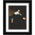thumbnail image 1 of Rembrandt 2x Matted 20x24 Black Ornate Framed Art Print 'Portrait of a seated man rising from his chair', 1 of 2