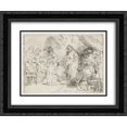 thumbnail image 1 of Rembrandt 2x Matted 24x20 Black Ornate Framed Art Print 'Christ appearing to the apostles', 1 of 2