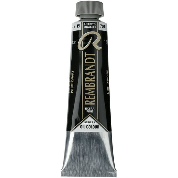 Rembrandt Artists' Oil Color, 40ml, Ivory Black