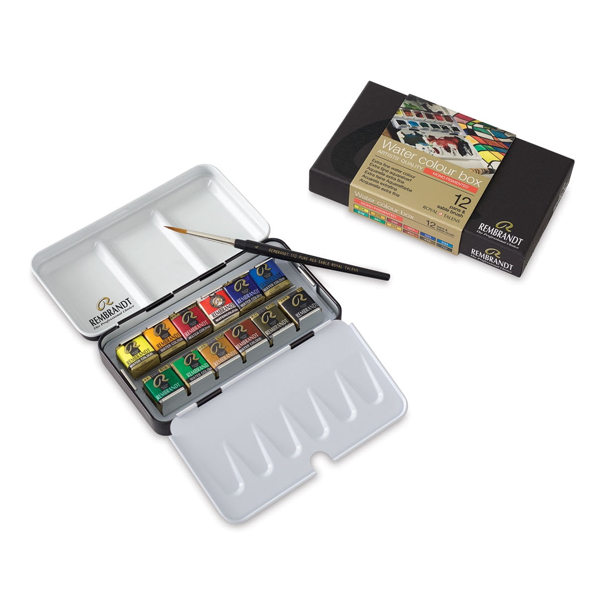 Rembrandt Artists' Watercolors - Set of 12, Mono Pigmented Colors