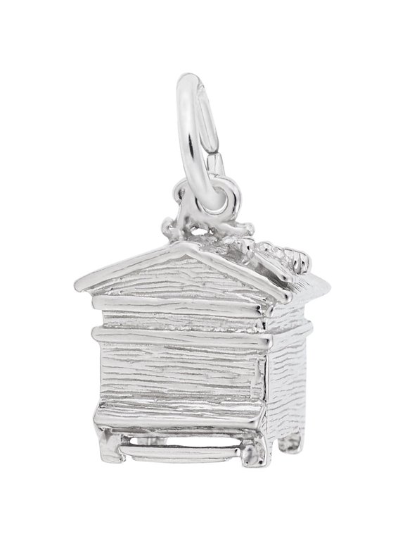Rembrandt Bee Hive Charm, 14K White Gold