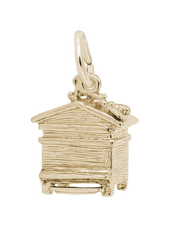Rembrandt Bee Hive Charm, 14K Yellow Gold