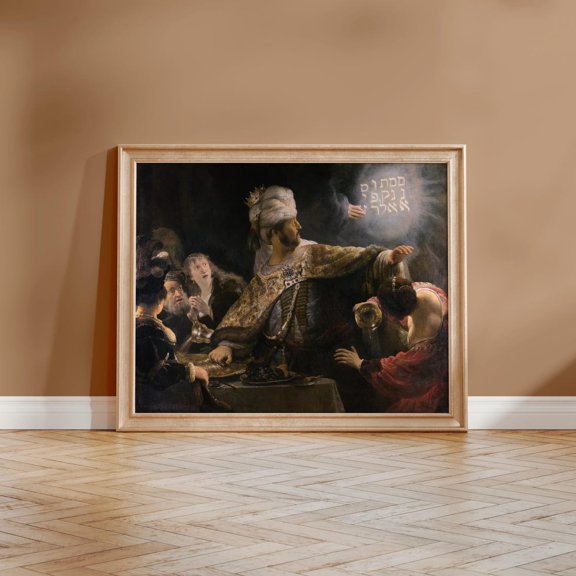 Rembrandt Belshazzars Feast Baroque Antique Vintage Style Portrait Decor Unframed Paper Print