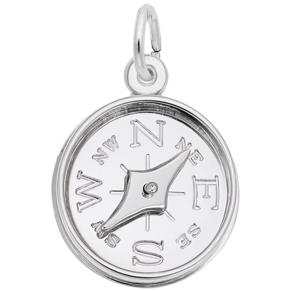 Rembrandt Compass with Needle Charm, 14K White Gold - Walmart.com