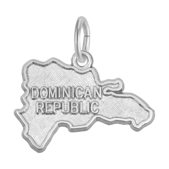 Zhite Map Rembrandt Dominican Republic Map Charm, 14K White Gold - Walmart.com