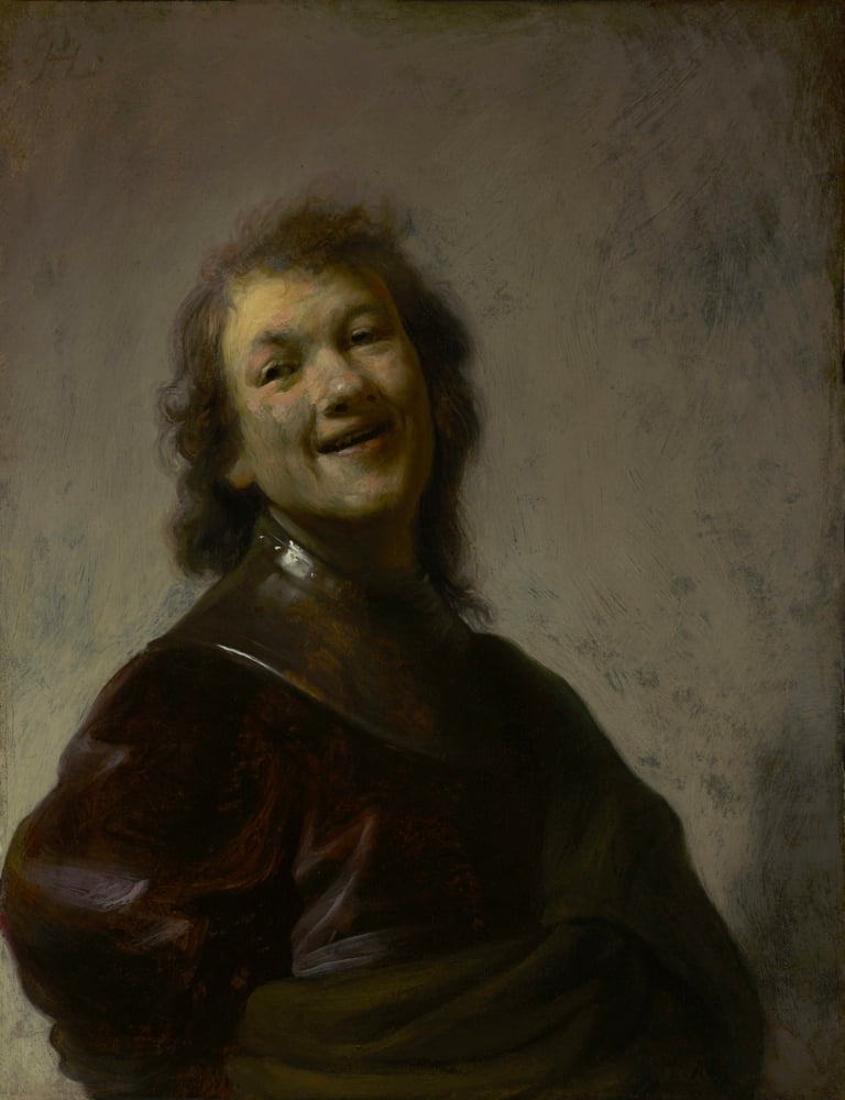Rembrandt Laughing Canvas Art - (24 x 36)