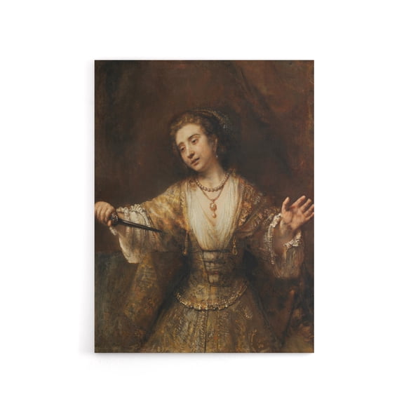 Rembrandt Lucretia 1664 Canvas Wall Art Print 12X16"