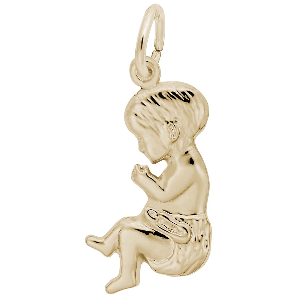 Rembrandt Newborn Baby Charm, Gold-Plated Sterling Silver - Walmart.com