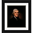 thumbnail image 1 of Rembrandt Peale 20x23 Black Ornate Framed Double Matted Museum Art Print Titled: Thomas Jefferson, 1 of 5