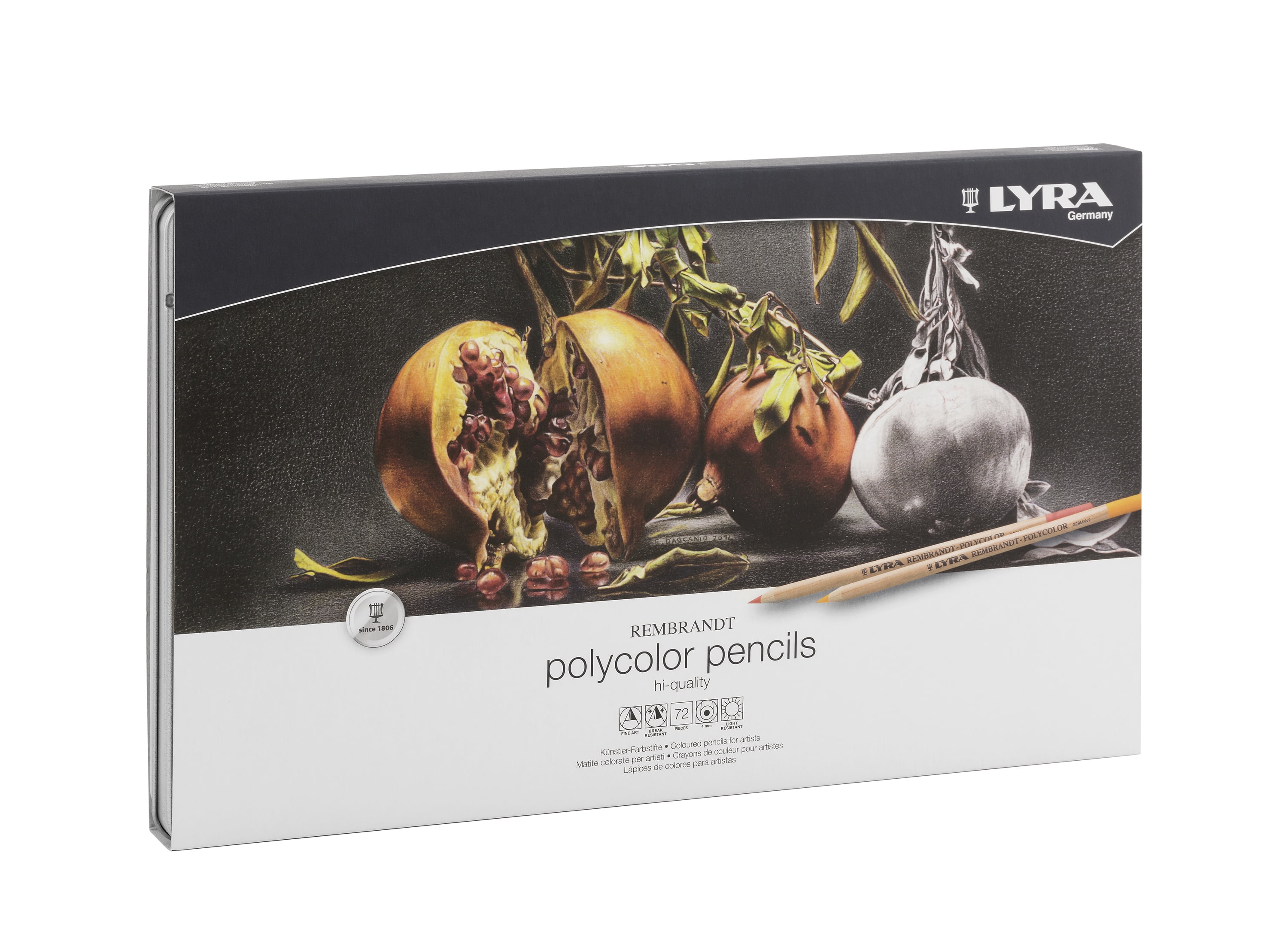 Rembrandt Polycolor - Sharpened - Metal Box - 72 Colors