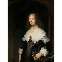 Rembrandt Portrait Of A Woman Possibly Maria Trip Extra Large XL Wall Art Poster Print