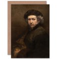 thumbnail image 1 of Rembrandt Self Portrait Fine Art Greetings Card Plus Envelope Blank inside, 1 of 3