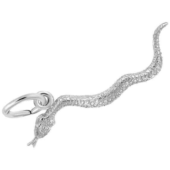 White Baby Python Snakes Rembrandt Snake Charm, 14K White Gold - Walmart.com