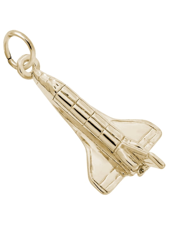 Rembrandt Space Shuttle Charm, 10K Yellow Gold