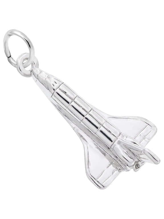 Rembrandt Space Shuttle Charm, Sterling Silver