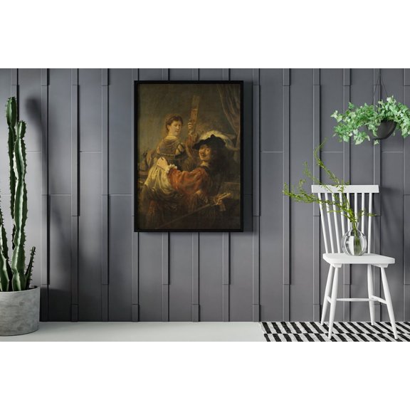 Rembrandt The Prodigal Son in the Brothel Baroque Art Print, Stretched Canvas 8x10in