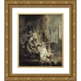 thumbnail image 1 of Rembrandt Van Rijn,  15x17 Gold Ornate Wood Framed with Double Matting Museum Art Print Titled - Christ Presented To The People, 1 of 4