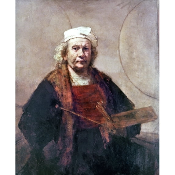 Rembrandt Van Rijn N(1606-1669). Dutch Painter And Etcher. Portrait Of The Artist. Oil On Canvas C1665. Print by