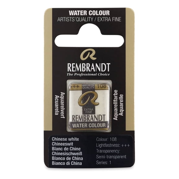 Rembrandt Watercolor Half Pan - Chinese White