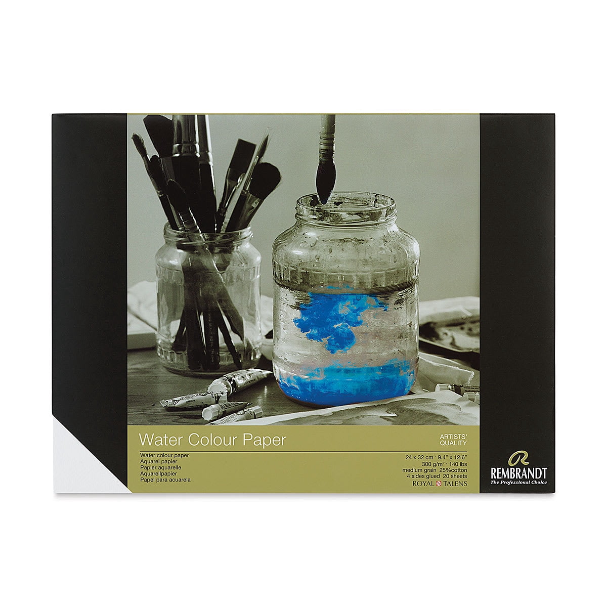 Rembrandt 25% Cotton Watercolor Paper Block - 9-1/2" x 12-1/2"
