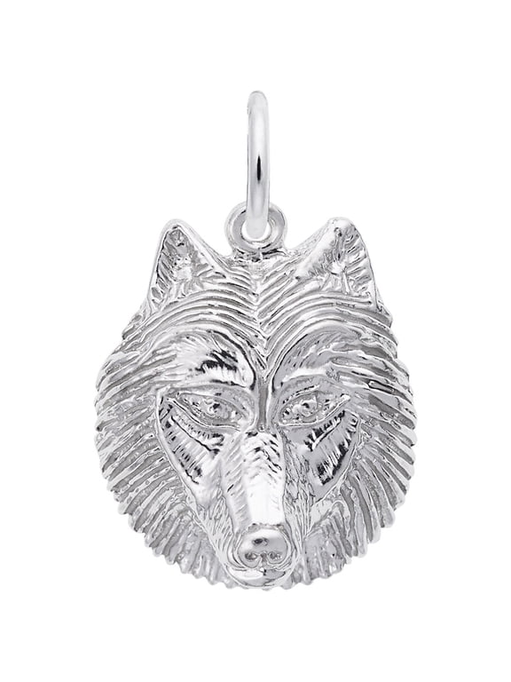 Rembrandt Wolf Head Charm, Sterling Silver