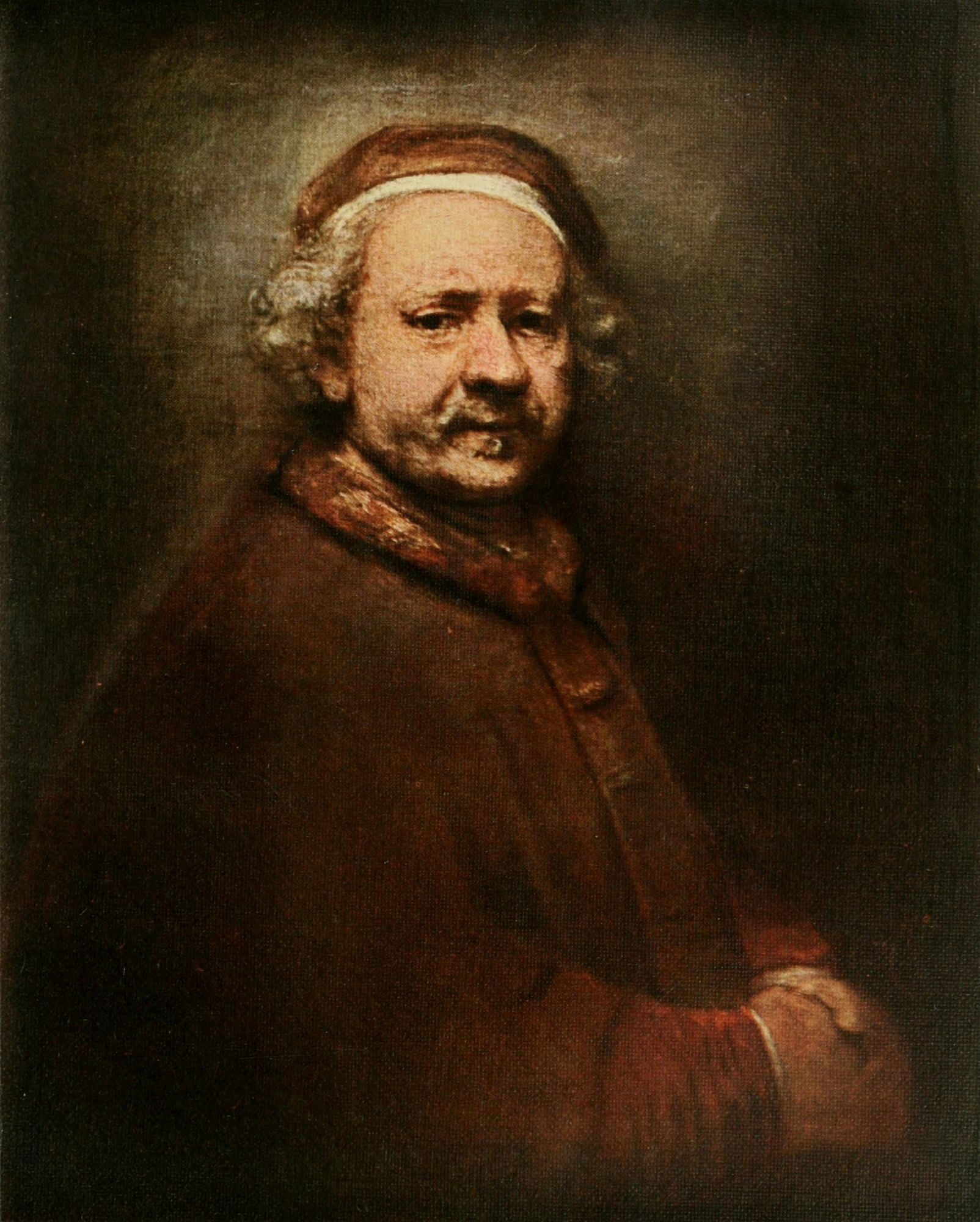 Rembrandt in old age History of Painting 1911 Canvas Art - Rembrandt (18 x 24)
