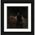 thumbnail image 1 of Rembrandt van Rijn 12x13 Black Ornate Wood Framed Double Matted Museum Art Print Titled: Aristotle with a Bust of Homer (1653), 1 of 5