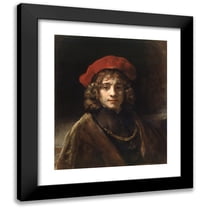 Rembrandt van Rijn 12x14 Black Modern Framed Museum Art Print Titled - Titus, the Artist's Son (C. 1657)