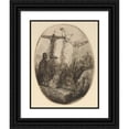 thumbnail image 1 of Rembrandt van Rijn 12x14 Black Ornate Wood Framed Double Matted Museum Art Print Titled: The Crucifixion (About 1641), 1 of 5