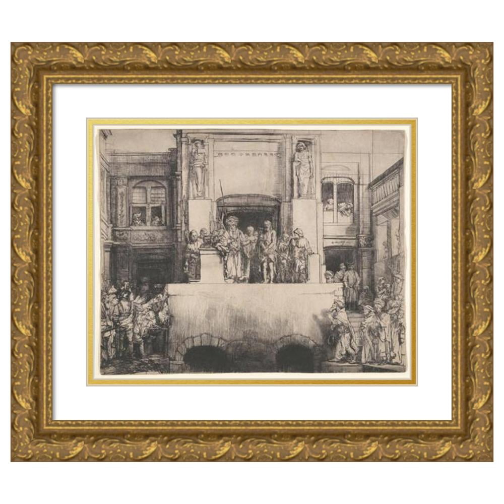 Rembrandt van Rijn 14x12 Gold Ornate Wood Frame and Double Matted ...