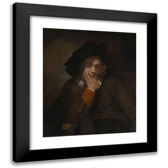 Rembrandt van Rijn 15x17 Black Modern Framed Museum Art Print Titled - Titus, the Artist's Son (circa 1660)