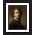 thumbnail image 1 of Rembrandt van Rijn 15x18 Black Ornate Wood Framed Double Matted Museum Art Print Titled - Portrait of Rembrandt with a Gorget (After C. 1629), 1 of 5