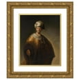 thumbnail image 1 of Rembrandt van Rijn 15x18 Gold Ornate Wood Frame and Double Matted Museum Art Print Titled - Man in Oriental Costume (The Noble Slav) (1632), 1 of 4