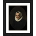 thumbnail image 1 of Rembrandt van Rijn 19x24 Black Ornate Framed Double Matted Museum Art Print Titled: Portrait of a Woman (1633), 1 of 5