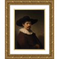 thumbnail image 1 of Rembrandt van Rijn 19x24 Gold Ornate Framed and Double Matted Museum Art Print Titled - Herman Doomer (1640), 1 of 4