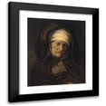 thumbnail image 1 of Rembrandt van Rijn 20x23 Black Modern Framed Museum Art Print Titled - Head of an Aged Woman (1655-1660), 1 of 5