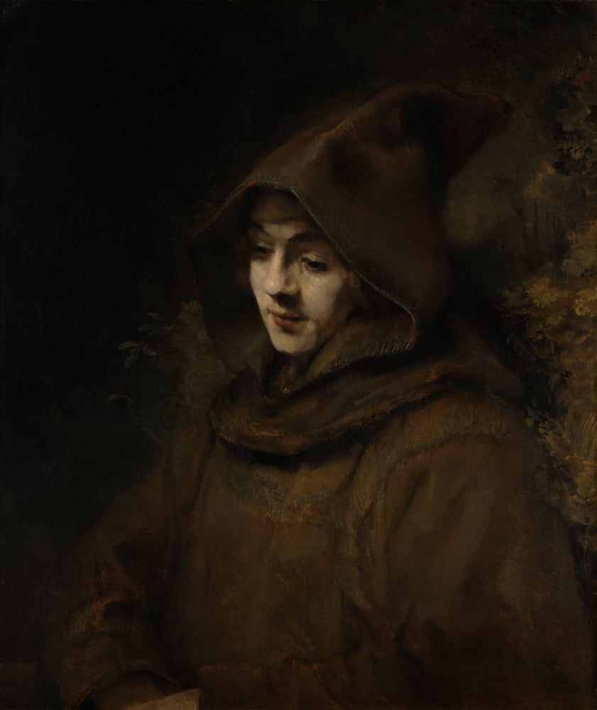 Rembrandts Son Titus In A Monks Habit Canvas Art - (24 x 36)